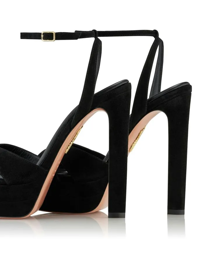 Divine Sandal Plateau 130 Black Women Aquazzura Platforms Divine Sandal Plateau 130 Black Women Aquazzura Platforms