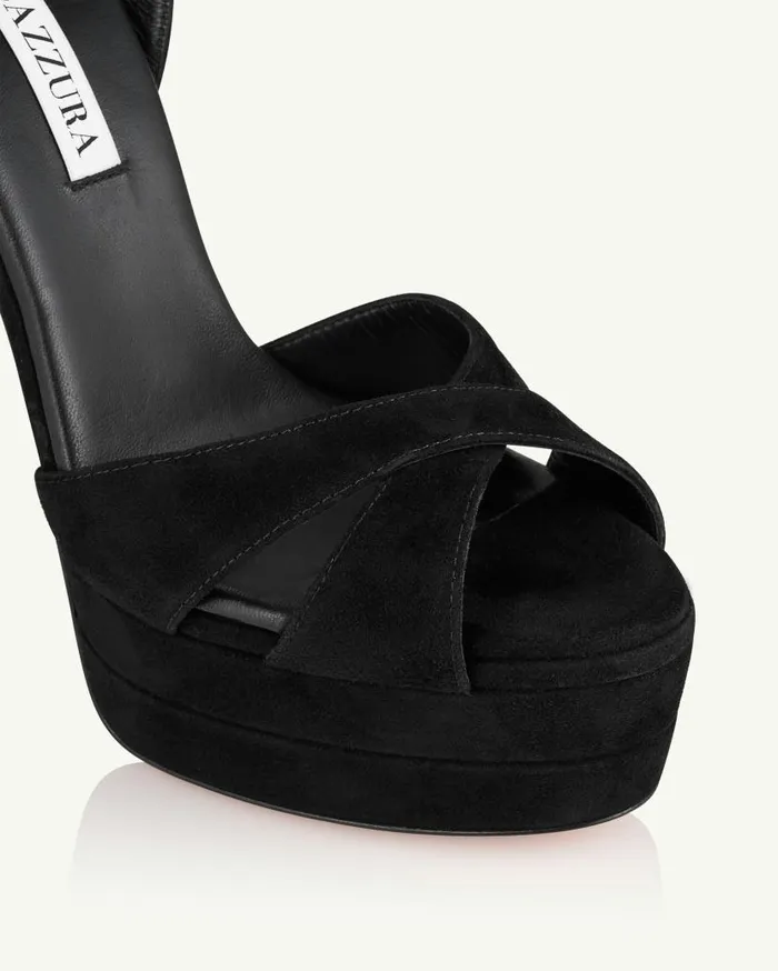 Divine Sandal Plateau 130 Black Women Aquazzura Platforms Divine Sandal Plateau 130 Black Women Aquazzura Platforms
