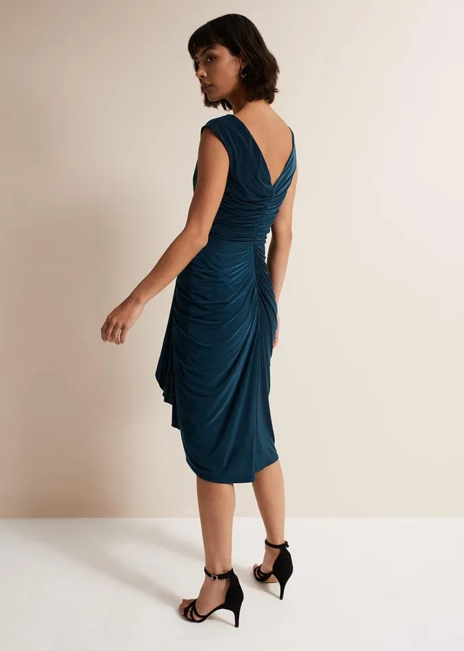 Donna Teal Bodycon Midi Dress Teal Women Phase Eight Dresses
