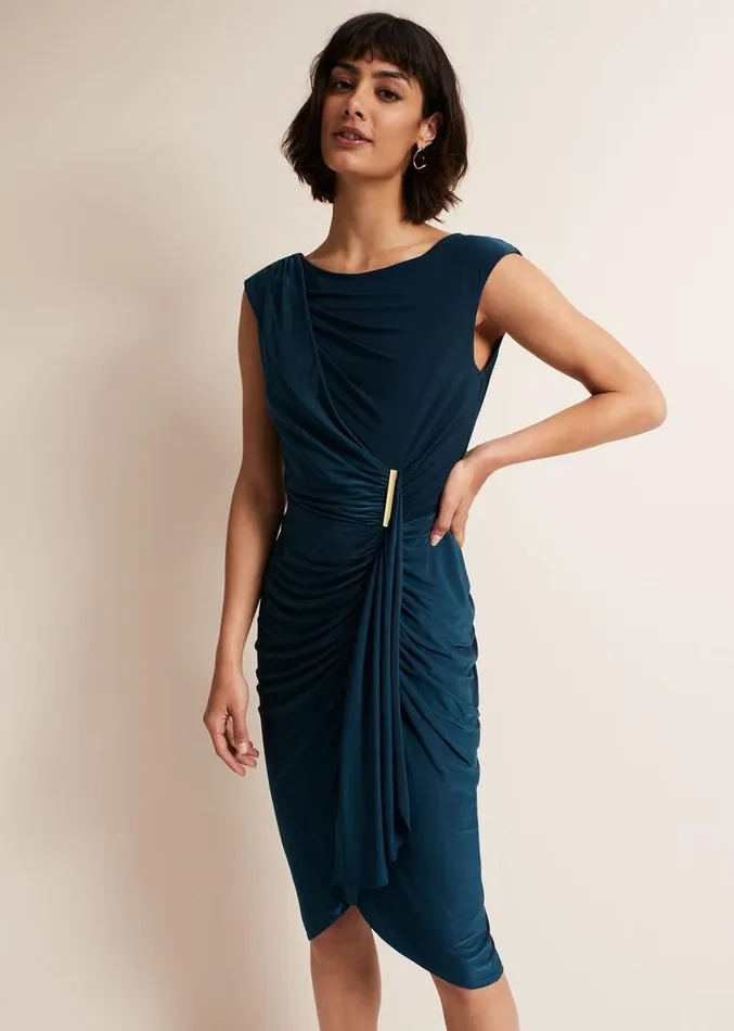 Donna Teal Bodycon Midi Dress Teal Women Phase Eight Dresses