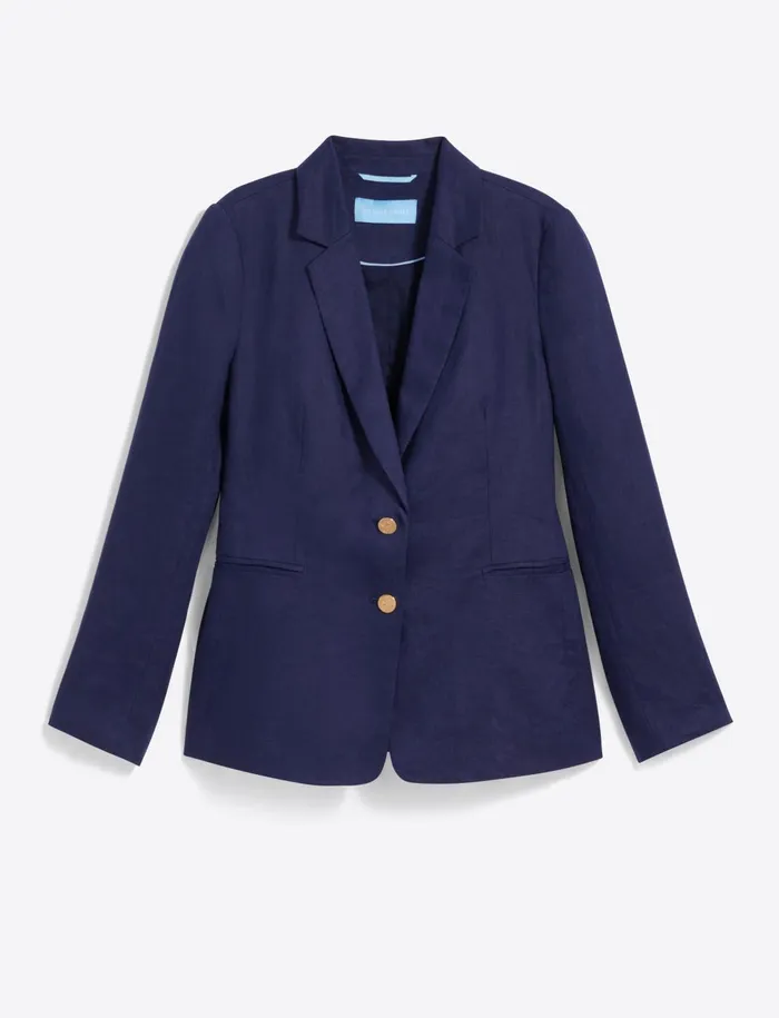 Draper James Blazer In Linen Women Jackets and Outerwear