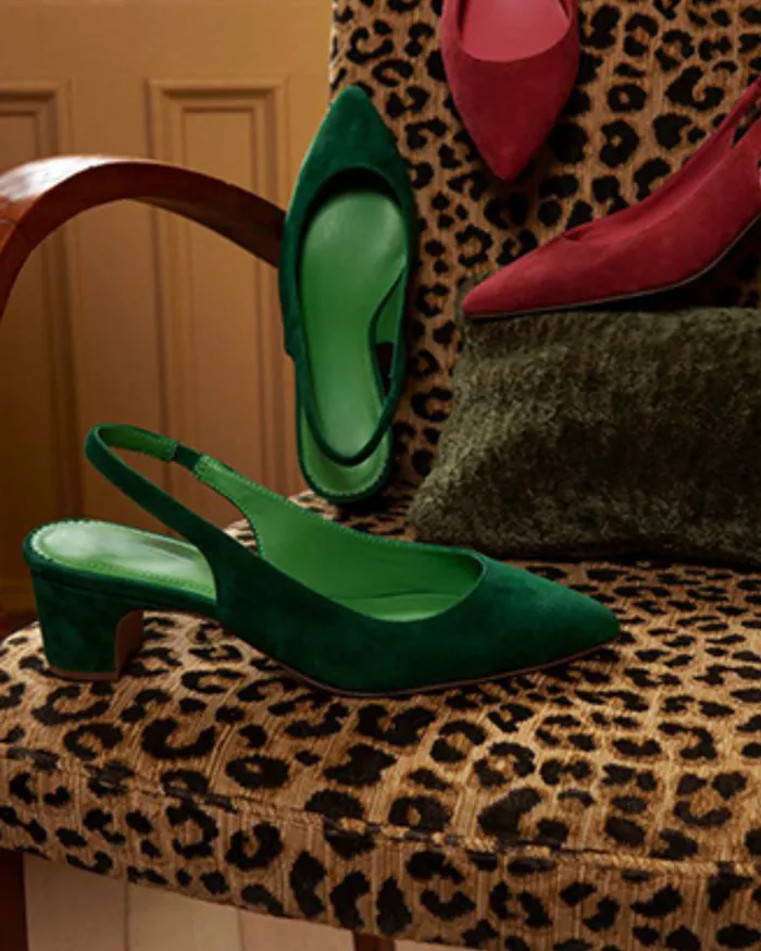 Draper James Calla Slingback In Green Women Heels