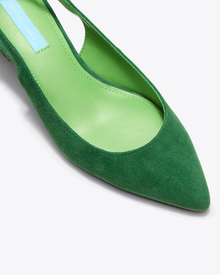 Draper James Calla Slingback In Green Women Heels