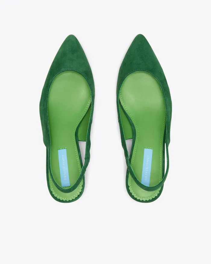 Draper James Calla Slingback In Green Women Heels