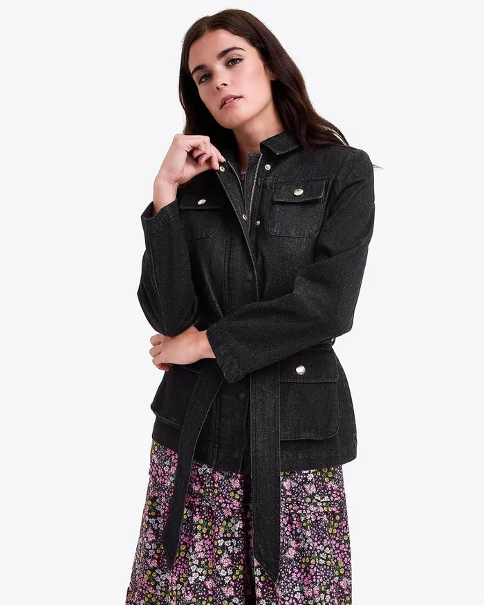 Draper James Denim Field Jacket Women Jackets and Outerwear