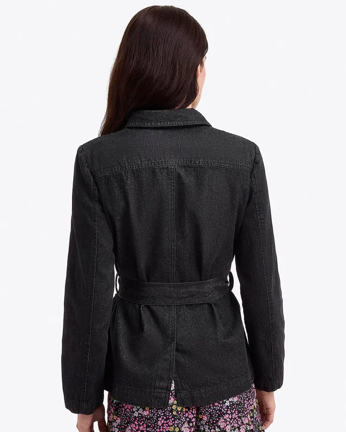 Draper James Denim Field Jacket Women Jackets and Outerwear