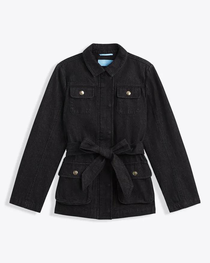 Draper James Denim Field Jacket Women Jackets and Outerwear