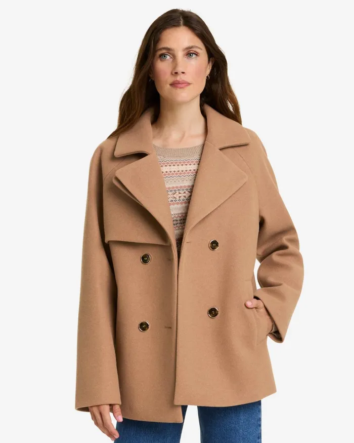 Draper James Double Breasted Coat Women Jackets and Outerwear