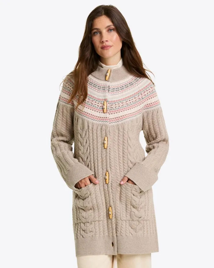 Draper James Fairisle Toggle Sweater Women Sweaters