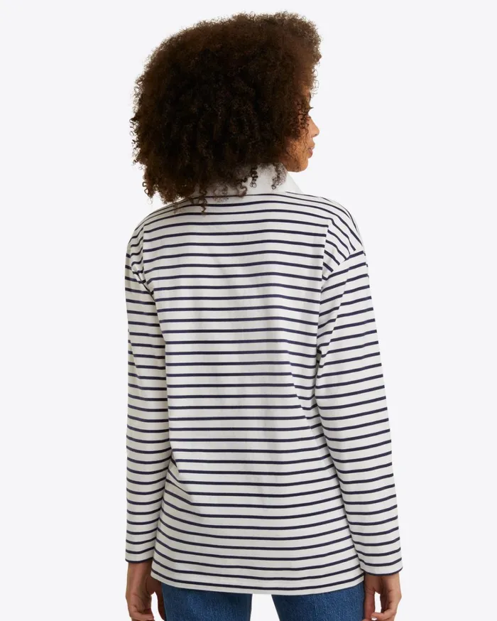 Draper James Gillian Long Sleeve Top In Cotton Women Tops