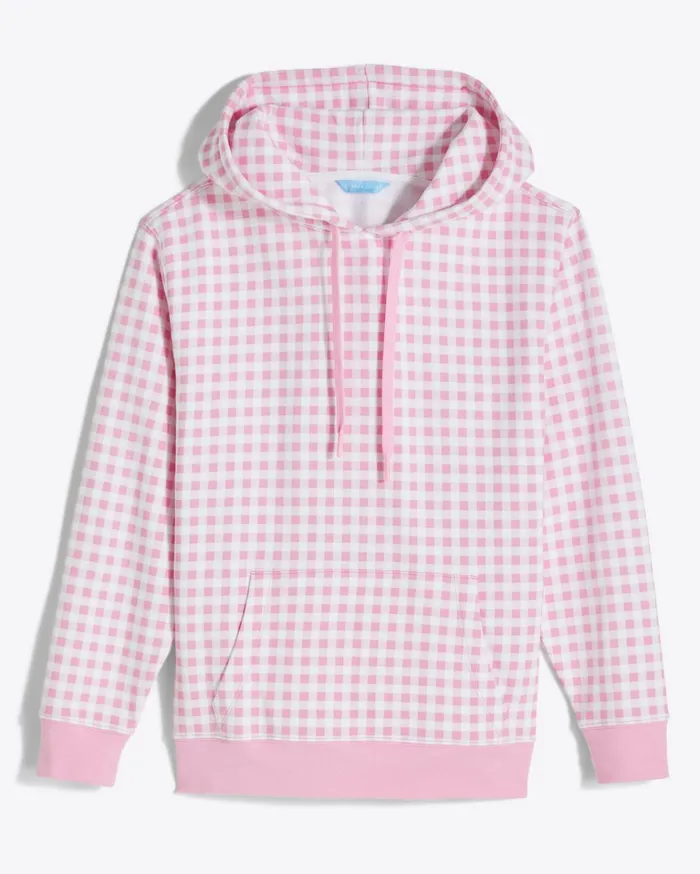 Draper James Hoodie In Pink Gingham Women Sport