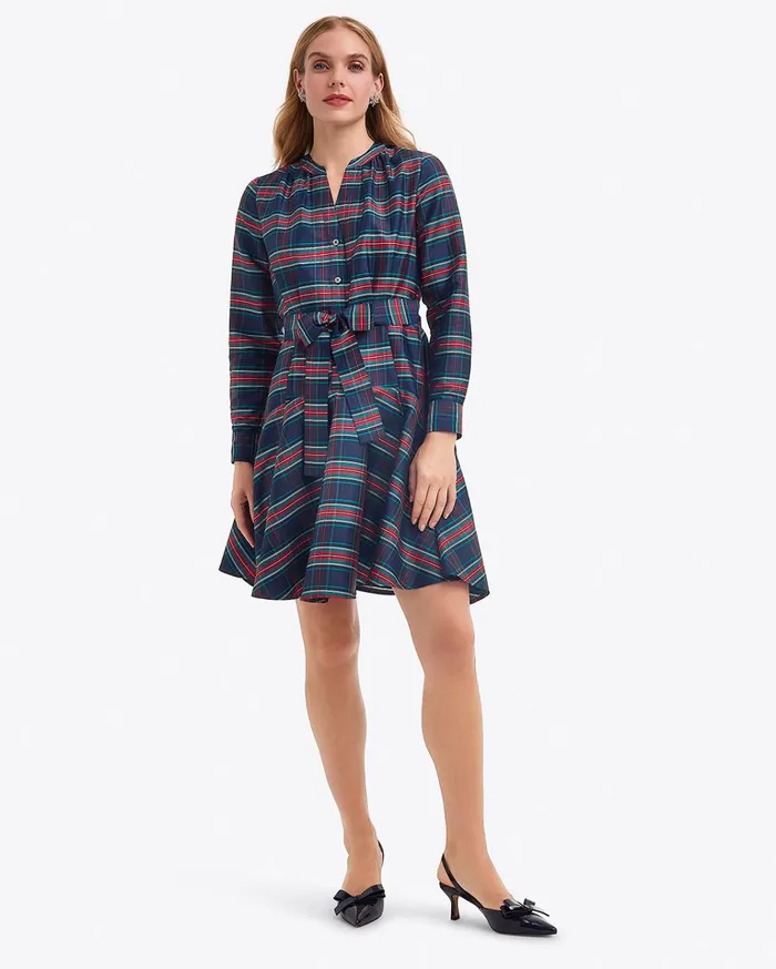 Draper James Imogen Mini Shirtdress In Taffeta Women Dresses