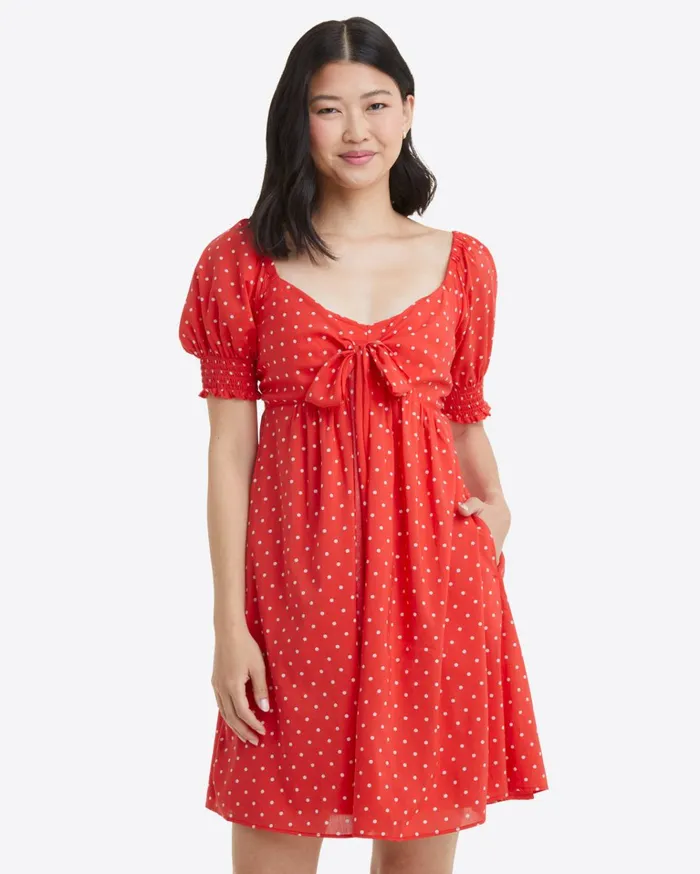 Draper James Jennifer Dress In Red Polka Dot Women Dresses