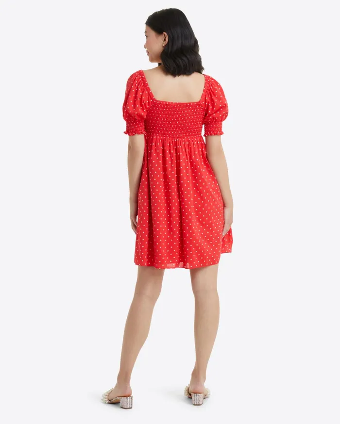 Draper James Jennifer Dress In Red Polka Dot Women Dresses