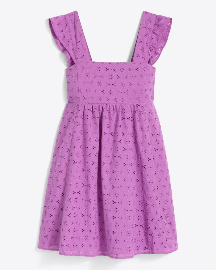 Draper James Maddie Babydoll Dress In Eyelet Women Dresses