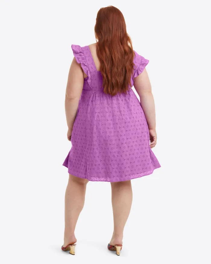 Draper James Maddie Babydoll Dress In Eyelet Women Dresses