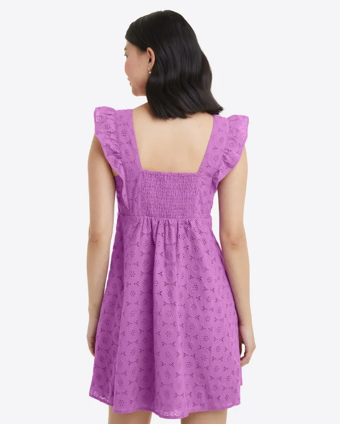 Draper James Maddie Babydoll Dress In Eyelet Women Dresses