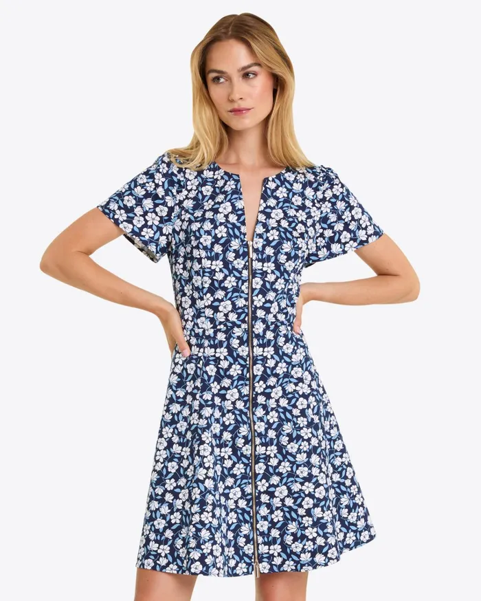 Draper James Mae Love Circle Dress In Blue Floral Women Dresses