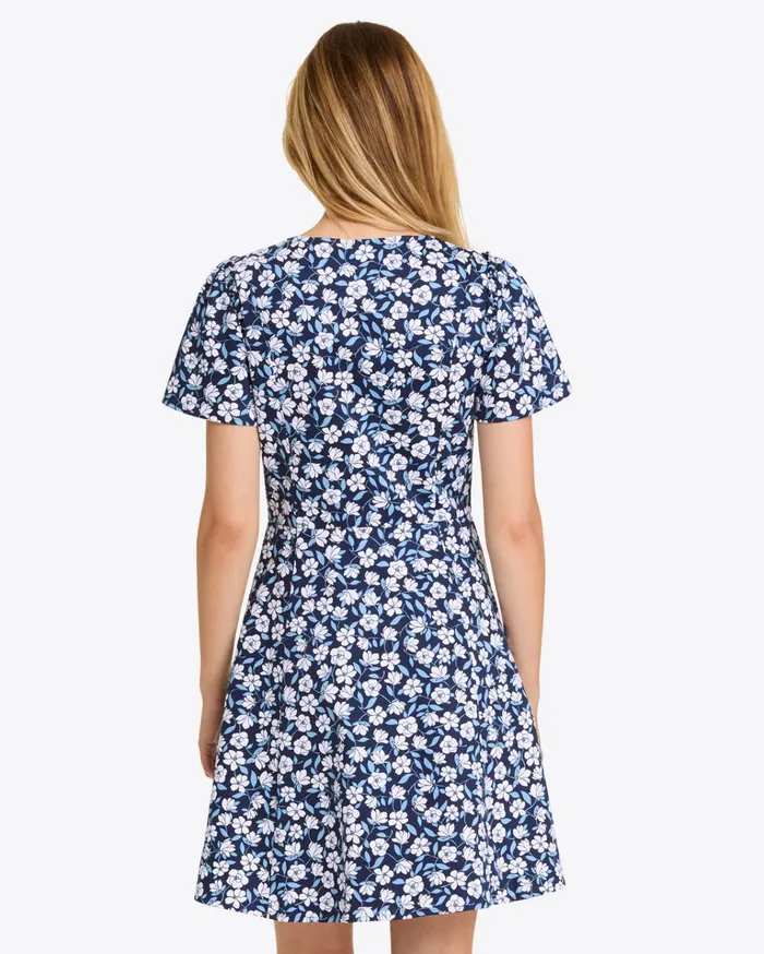Draper James Mae Love Circle Dress In Blue Floral Women Dresses