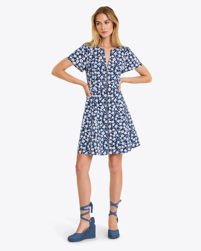 Draper James Mae Love Circle Dress In Blue Floral Women Dresses