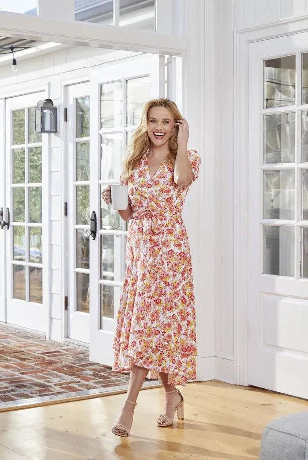 Draper James Naomi Wrap Dress In Field Blossom Women Dresses