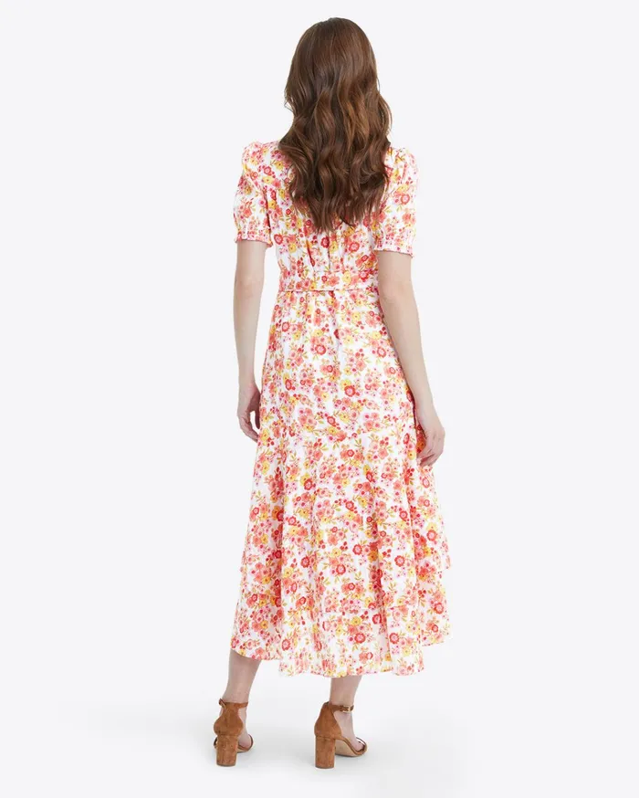Draper James Naomi Wrap Dress In Field Blossom Women Dresses