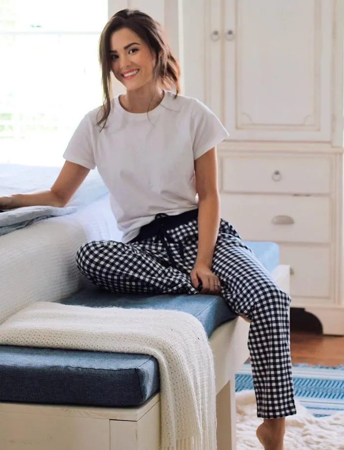 Draper James Natalie Sweatpants In Gingham Women DJ X Tretorn