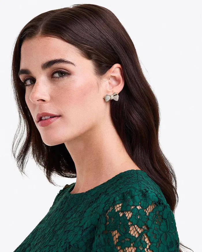 Draper James Pave Bow Studs Women Jewelry