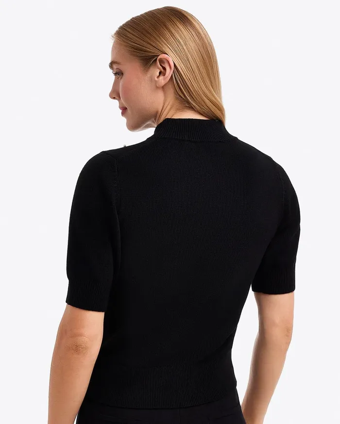 Draper James Puff Sleeve Sweater Women Sweaters