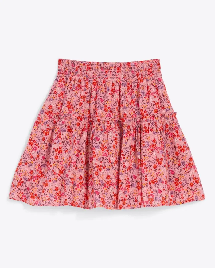 Draper James Pull On Mini Skirt In Blue Aster Women Bottoms and Skirts