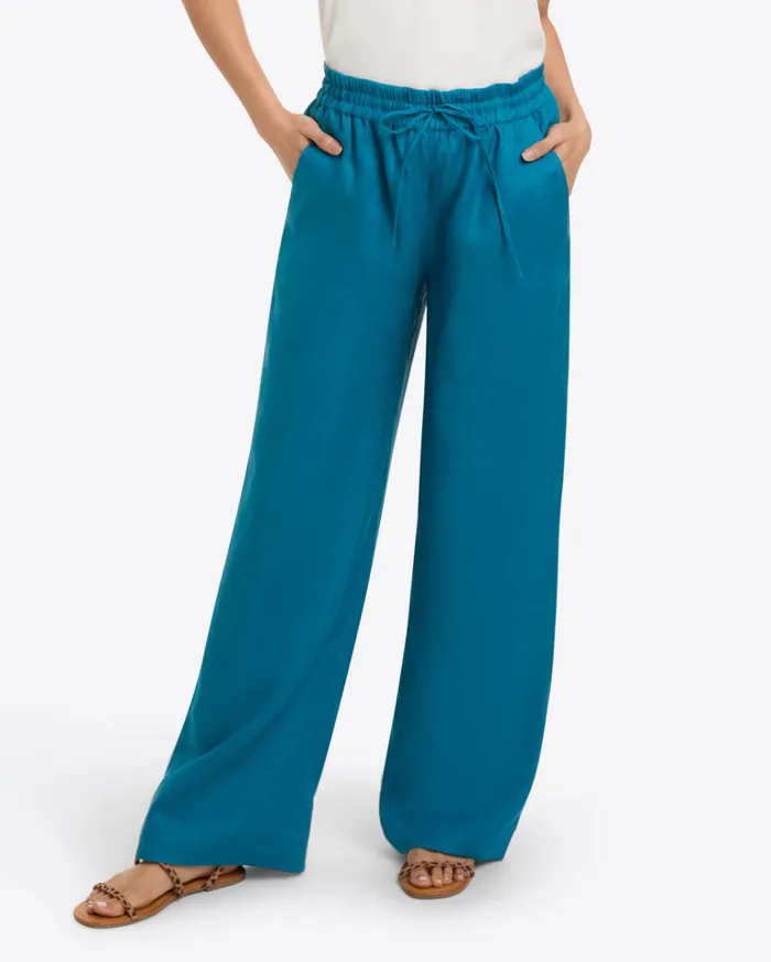 Draper James PullOn Pants In Linen Women Bottoms and Skirts