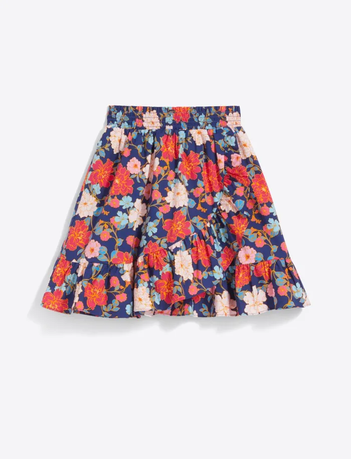 Draper James Ruffle Wrap Skirt In Stretch Poplin Women Bottoms and Skirts