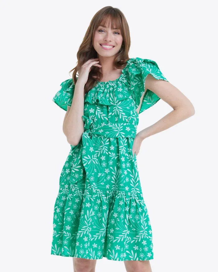 Draper James Sawyer Dress In Embroidered Floral Women Dresses