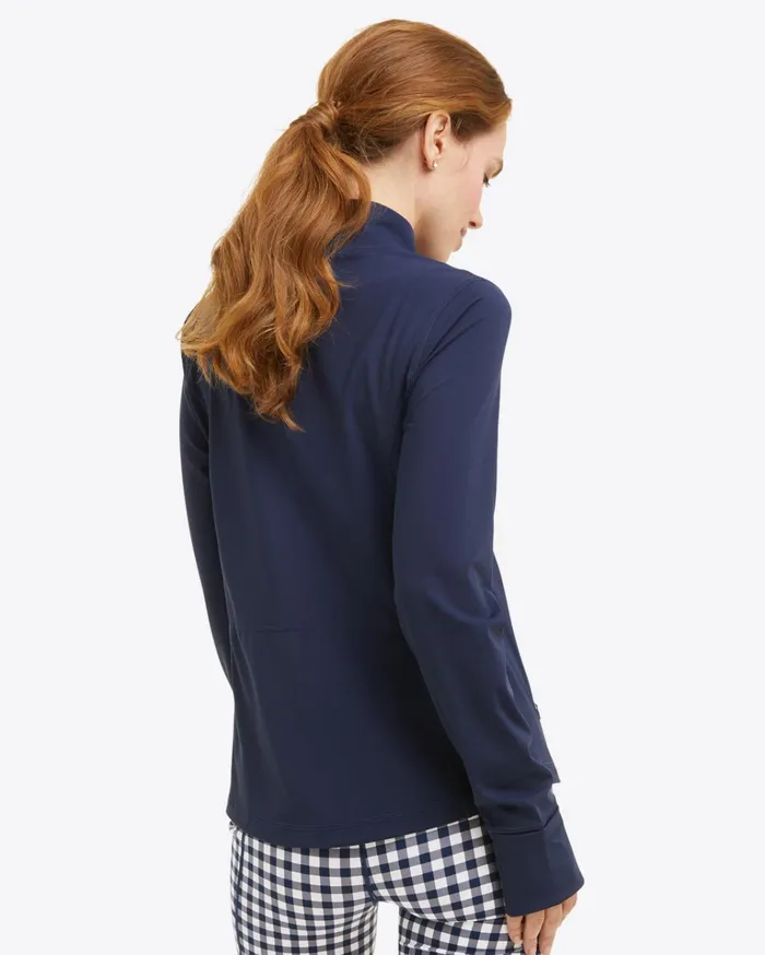 Draper James Warm Up Jacket In Navy Women DJ X Tretorn