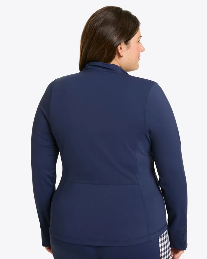 Draper James Warm Up Jacket In Navy Women DJ X Tretorn