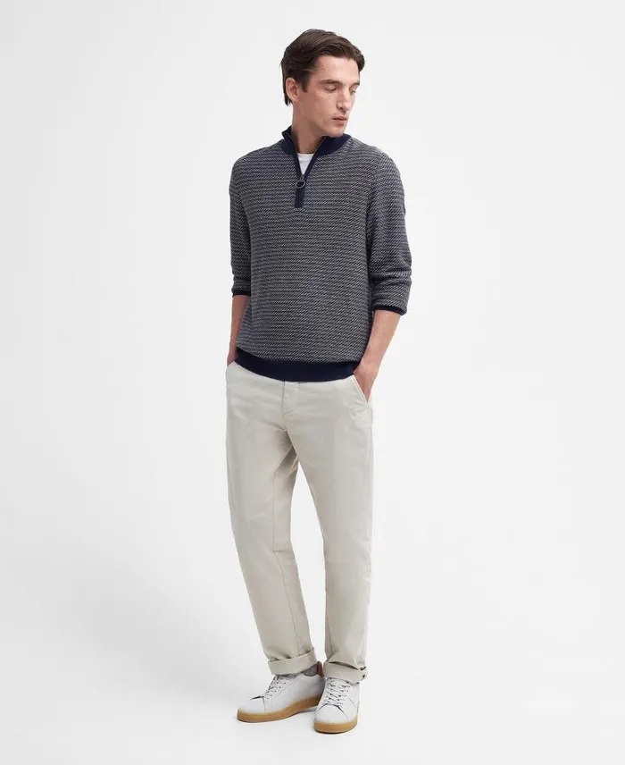 Dunstan HalfZip Jumper Dusty Green Men Barbour Jumpers