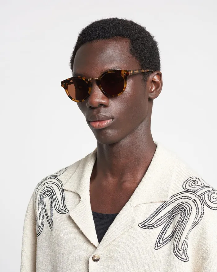 Duy BioPlastic RoundFrame Sunglasses Dark Amber MenWomen Nanushka Eyewear