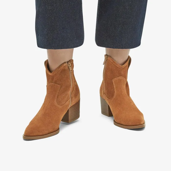 Elder Rae Tan Suede Women Clarks Boots and Booties