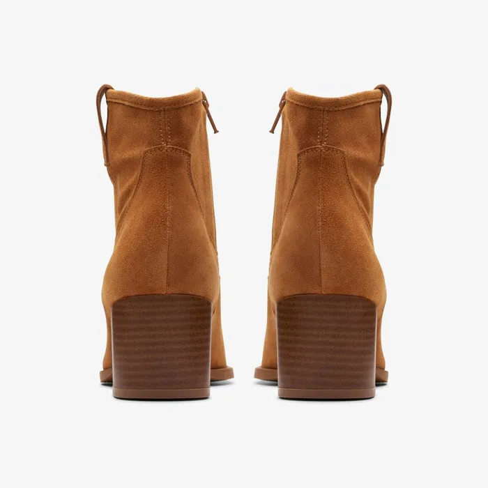 Elder Rae Tan Suede Women Clarks Boots and Booties