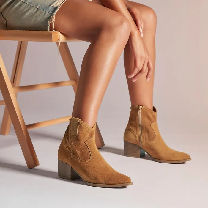 Elder Rae Tan Suede Women Clarks Boots and Booties
