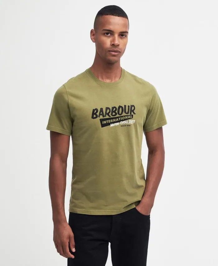Electric Graphic TShirt Olive Branch Men Barbour TShirts