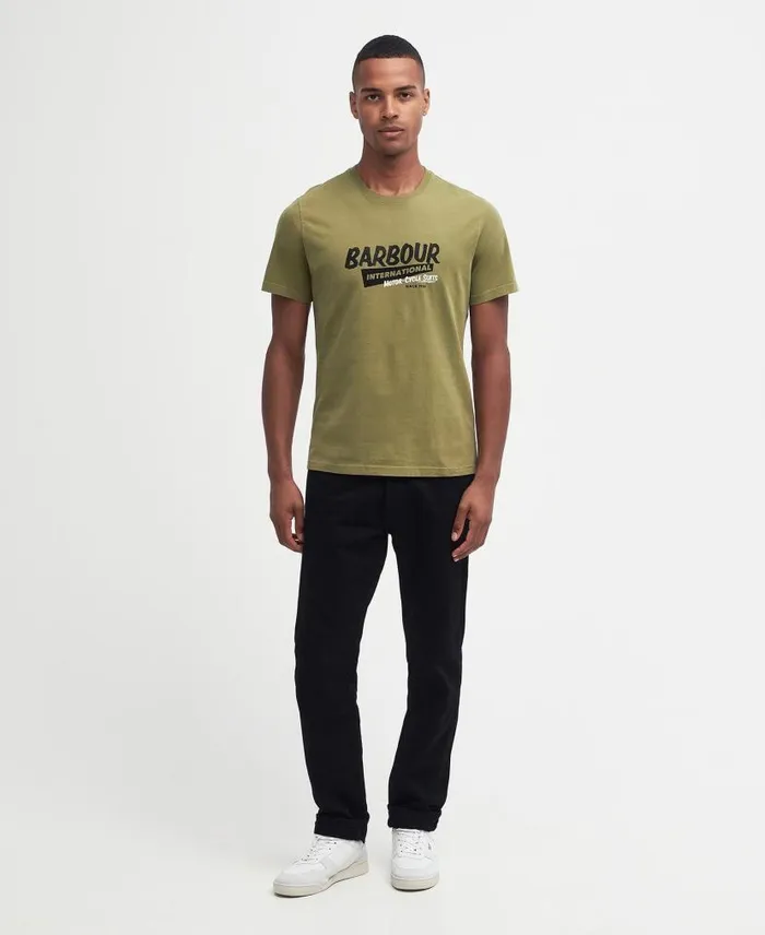 Electric Graphic TShirt Olive Branch Men Barbour TShirts