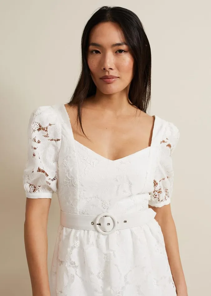 Elyse Lace Tiered Wedding Dress Ivory Women Phase Eight Dresses