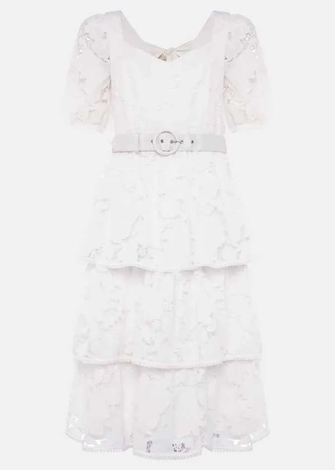 Elyse Lace Tiered Wedding Dress Ivory Women Phase Eight Dresses