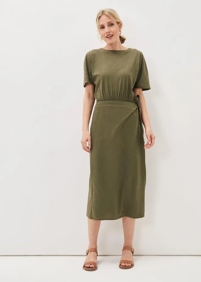 Emmalyn Cotton Midi Dress Khaki Women Phase Eight Dresses