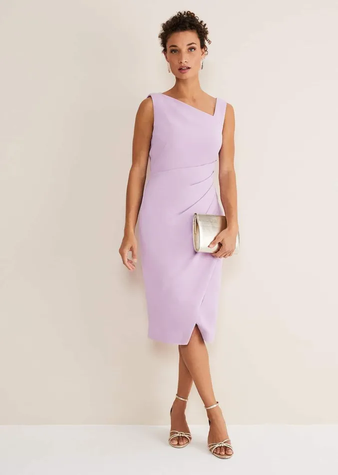 Emmie Asymmetric Hem Dress Crocus Women Phase Eight Dresses
