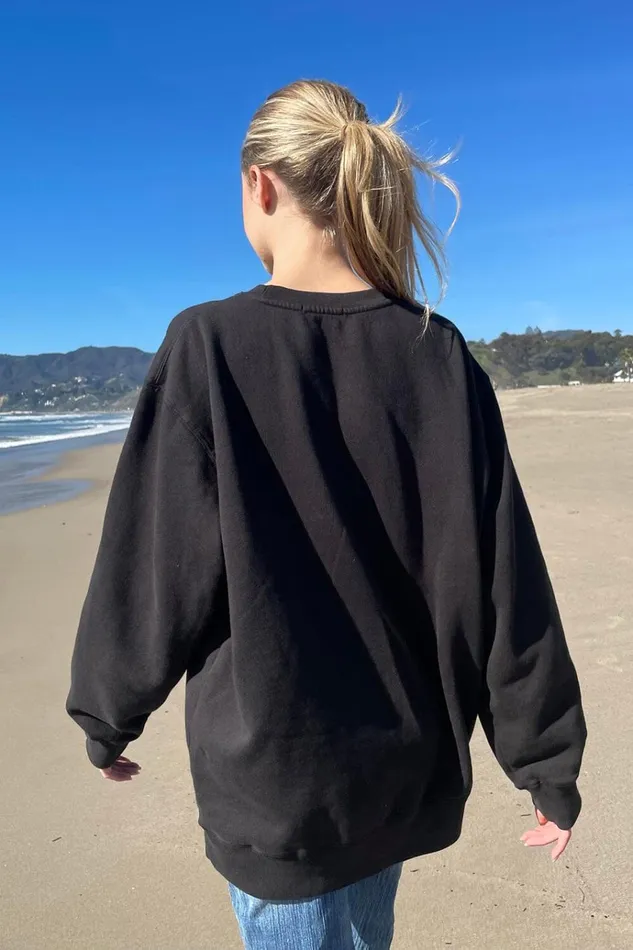 Erica Oversized Sweatshirt Faded Black Women Brandy Melville Sweatpants and Sweatshirts Erica Oversized Sweatshirt Faded Black Women Brandy Melville Sweatpants and Sweatshirts