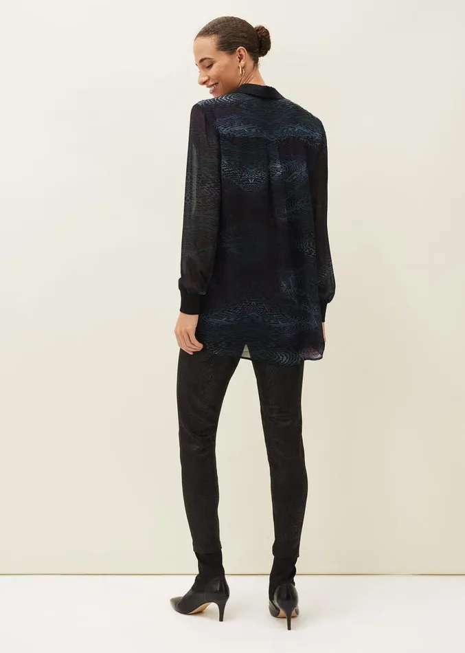 Erica Snake Skin Leggings Black Women Phase Eight Trousers