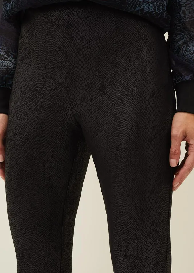 Erica Snake Skin Leggings Black Women Phase Eight Trousers