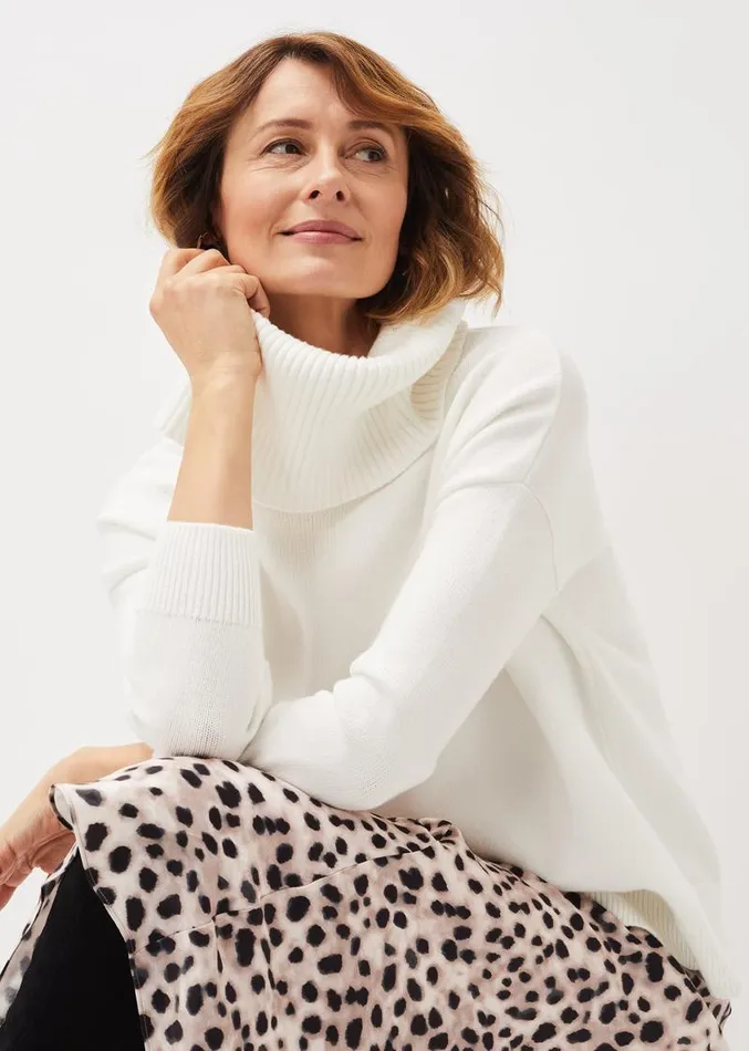Etty Chunky Knit Jumper Winter White Women Phase Eight Knitwear